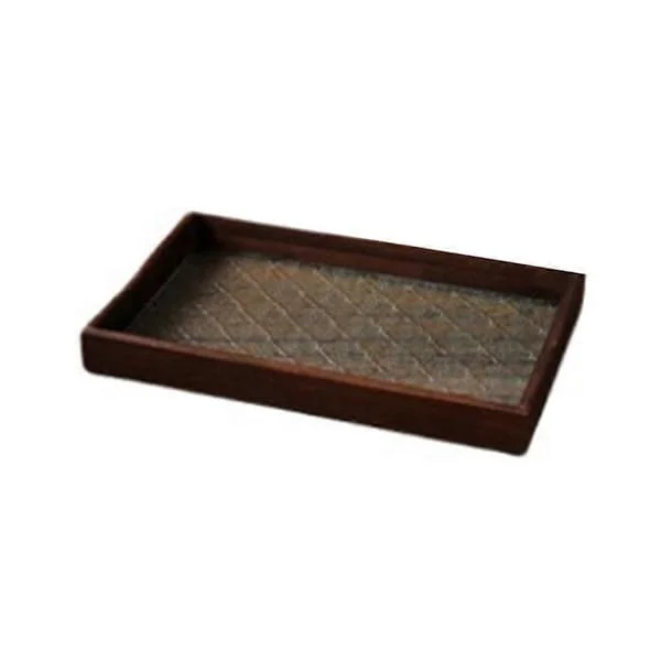 Glas Multifunksjonell Kopp & Krusholder Plate Skrivebordsorganisator Frukt Snacksbrett for Skrivebord Baderom Bord Kjøkken Fester D