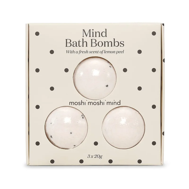 moshi moshi mind Bath Bombs Ecru/Black Dots, Hudpleje, Håndpleje, Håndsæbe