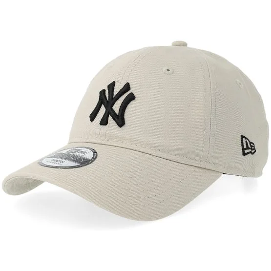 New Era - Beis unconstructed Gorra - Kids New York Yankees League Essential 9TWENTY Stone/Black Dad Cap @ Hatstore