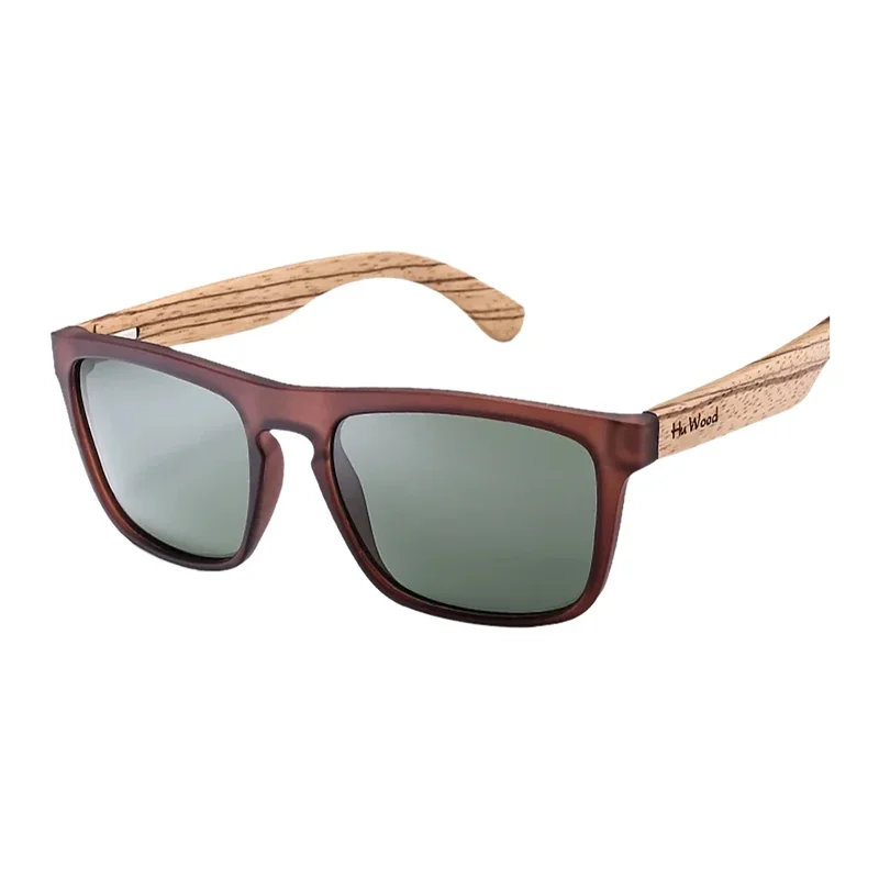 AliExpress - HU WOOD lunettes de soleil pour hommes bois de zèbre lunettes de soleil polarisées lentilles rectangulaires conduite UV400 Protection 