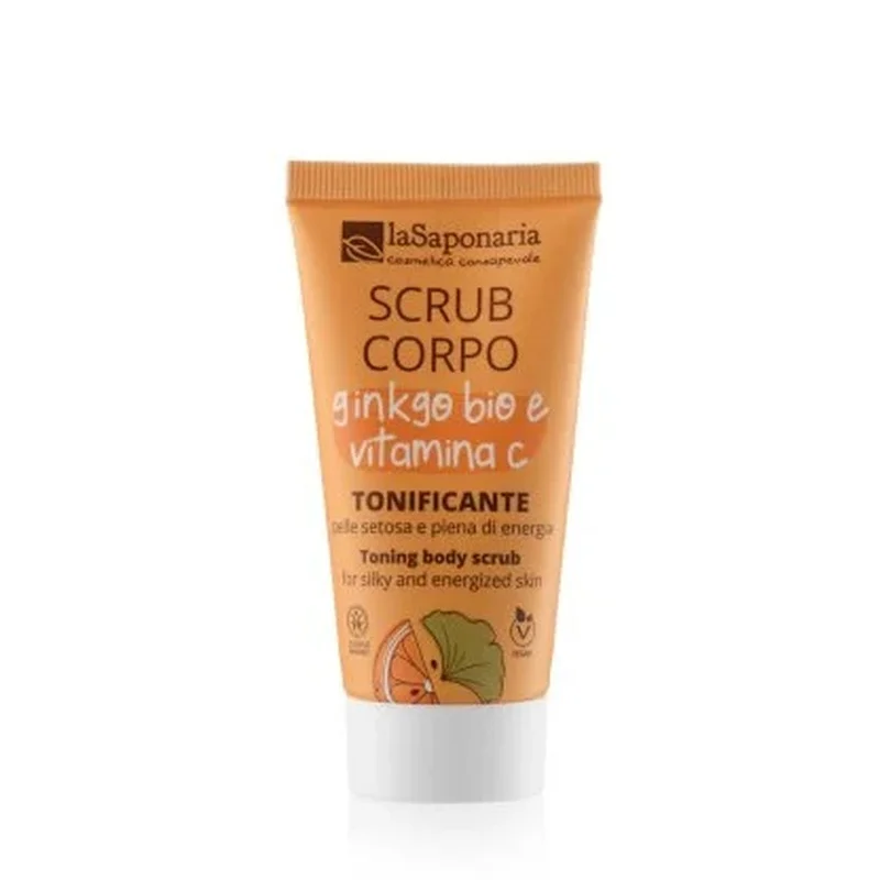 LA SAPONARIA Scrub Corpo Tonificante - GINGKO BIO E VITAMINA C 30ml - Esfoliante