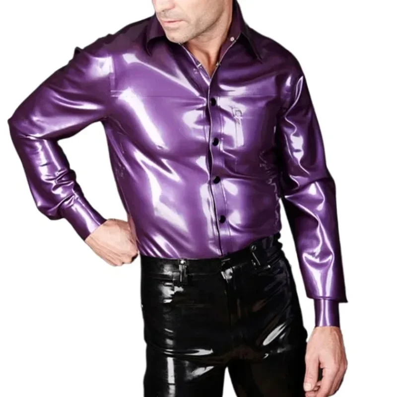 AliExpress - Handgefertigte, maßgeschneiderte Latex-Oberteile, Hemden, Mäntel, langärmelige Anzüge für Herren, Gummi-Oberteile, Cosplay