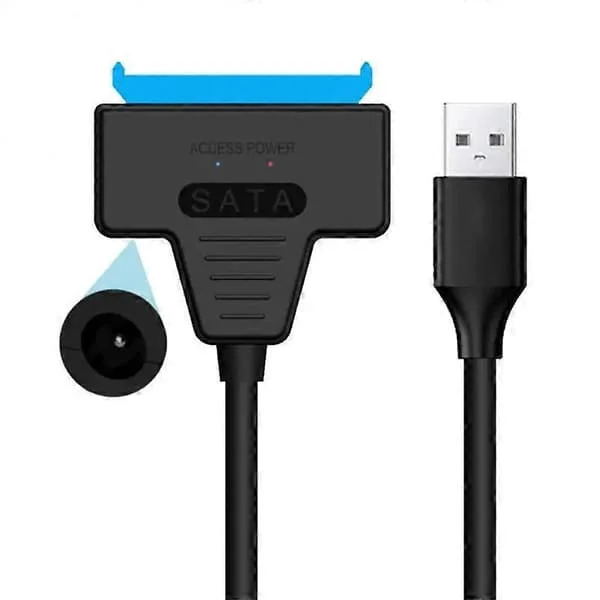 Sata till USB 3.0-adapterkabel stöder 22-stifts 2,5, 3,5 tums extern HDD SSD hårddisk datorkontakt passar hårddisk