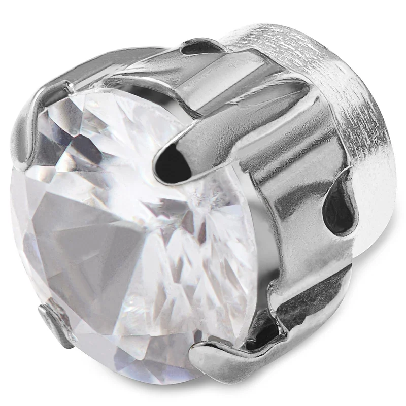 Clear Crystal Magnetic Earring for Men - Magnetic earrings