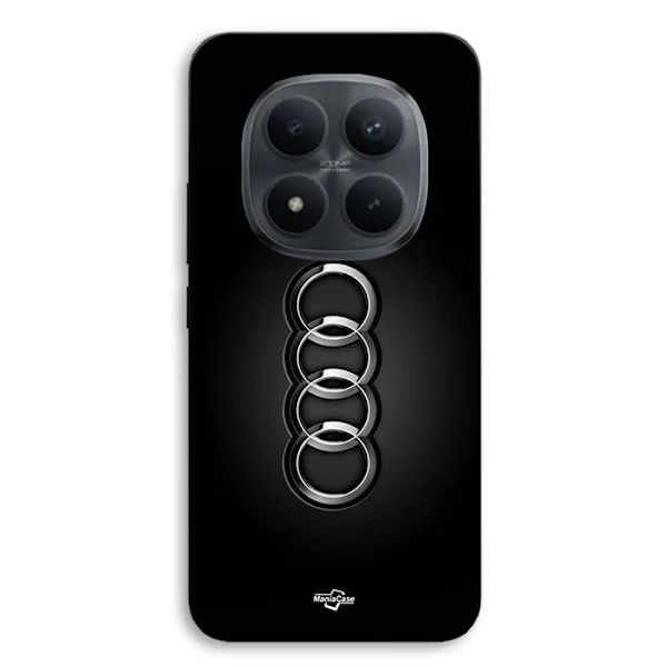 Puhelimen kuori - MANIACASE - Xiaomi Redmi Note 15 Pro Plus 5G - Musta - TPU-silikoni - Audi-logo