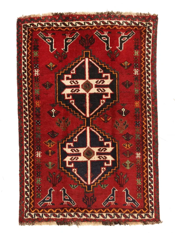 Medallion Small Qashqai Rug 76X114 Wool