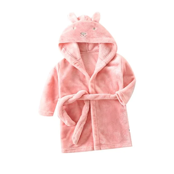 Rosa Kaninører Barn Badekåpe 130#