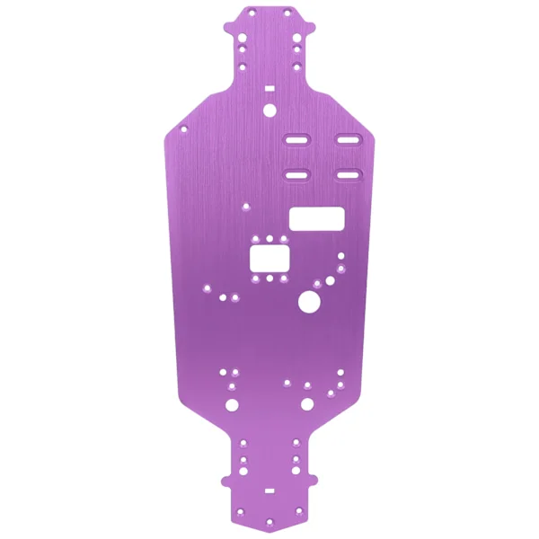 HSP 94122 1/10 RC Car Purple Aluminum Alloy Chassis Bottom Plate Replacement Upgrade Parts