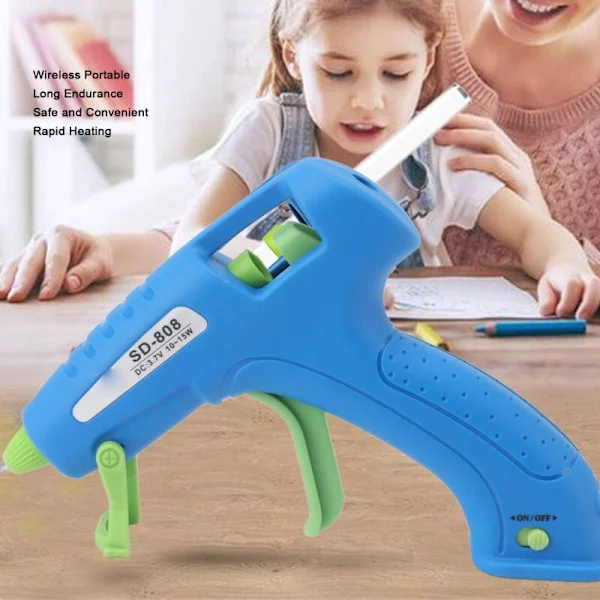 Sladdlös limpistol 10-15W USB-laddningsbar limpistol Mini snabb uppvärmning limpistol för barn