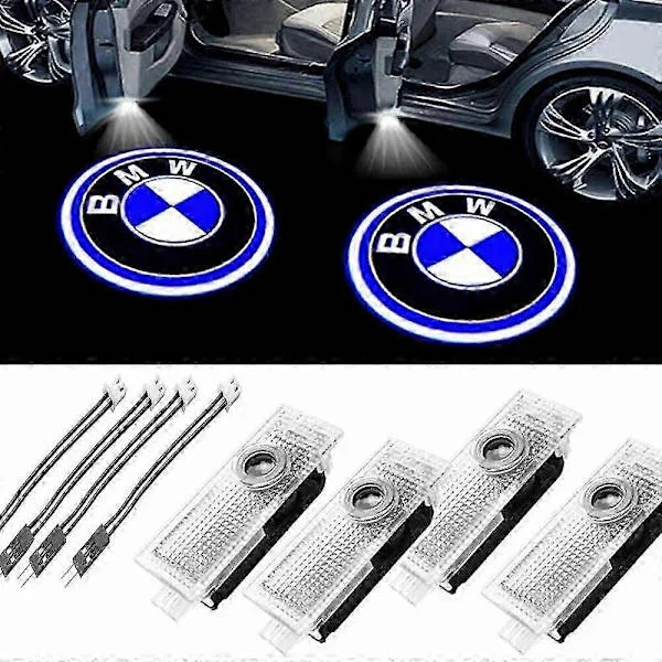 Auton oven projektori laser LED-valot kohteliaisuus lätäkkö varjovalaisimet BMW:lle 4kpl