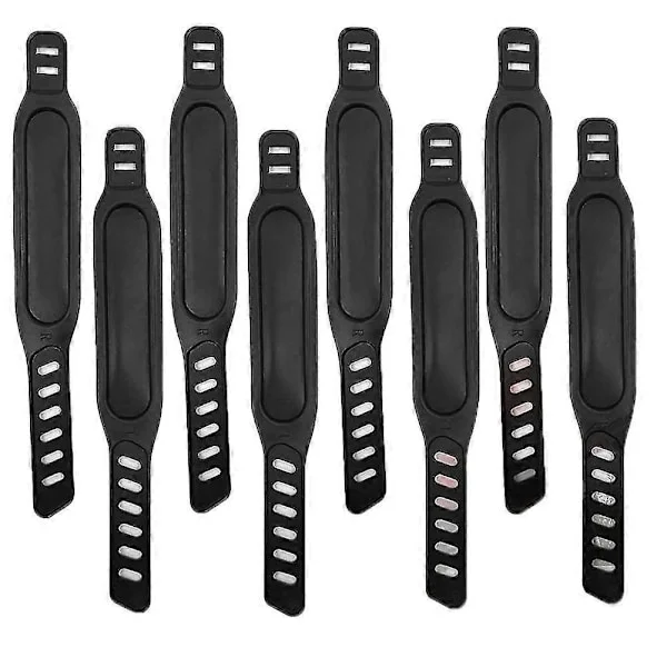 8 stk. Pedalstropper for trimsykkel, justerbare pedalstropper fotpedal spinningsykkel hjemme eller