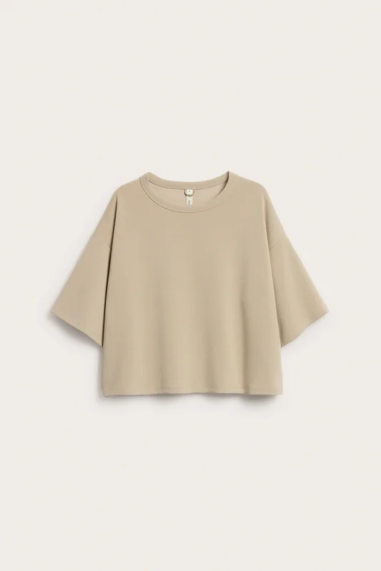 Kappahl | Boxig t-shirt i modalmix Beige M | Dam