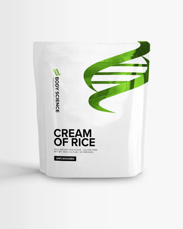 Cream of Rice - 1500g - Naturell - Body Science - Minutris, Glutenfritt mellanmål, Komplexa kolhydrater, Snabb risgrynsgröt