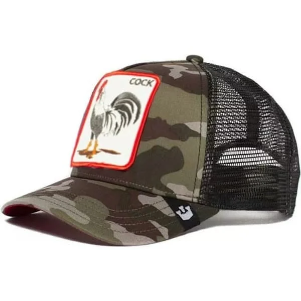 Mesh Broderad Djur Keps Snapback Keps Tupp Camo - Perfekt Tuppkamouflage Rooster camouflage