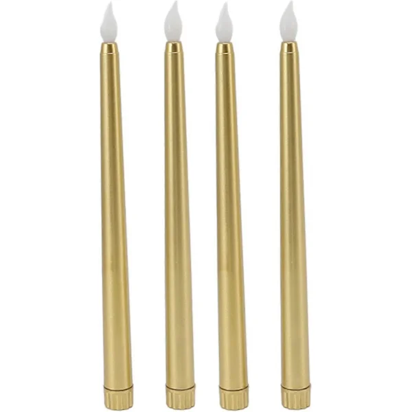 LED-ljus 4-pack Flamfria koniska ljus Varmt ljus Elektroniskt ljus Säkra miljövänliga elektriska LED-koniska ljus för fest