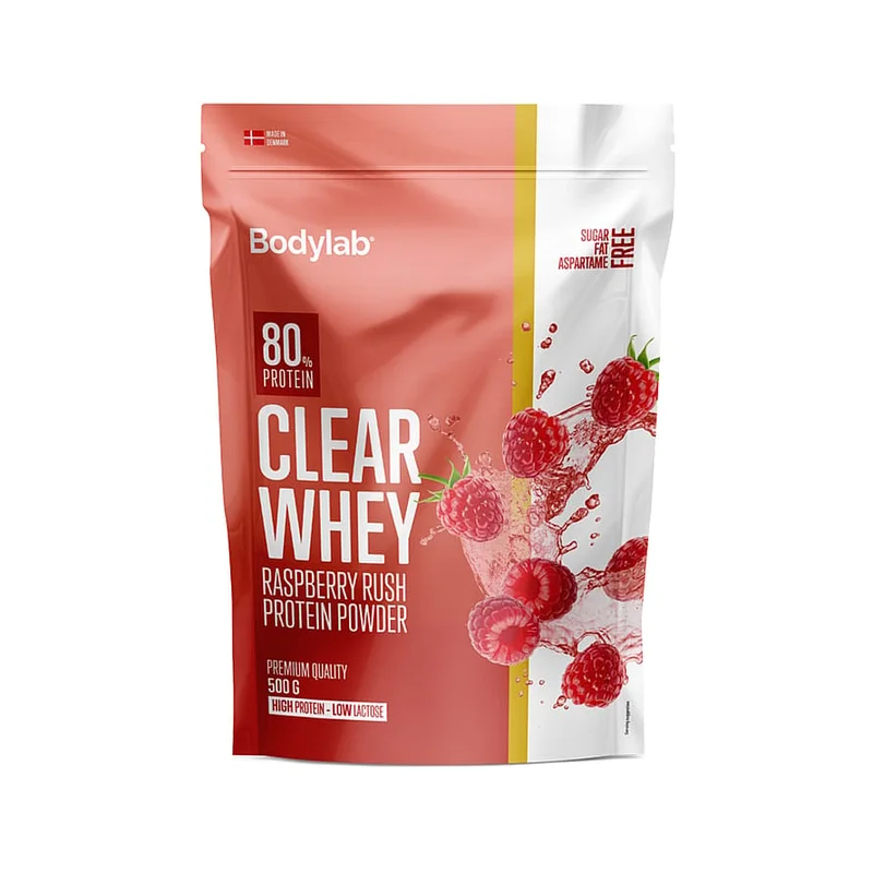 Bodylab Clear Whey Raspberry Rush 500 g, Sport & Velvære, Protein & Energi, Proteinpulver