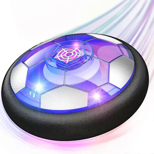 Uppladdningsbar Hover Fotboll Present, Air Power Soccer Hover Ball för 3 4 5 6 7 8-12 År Gammal Pojke Flicka Inomhus Utomhus Spel