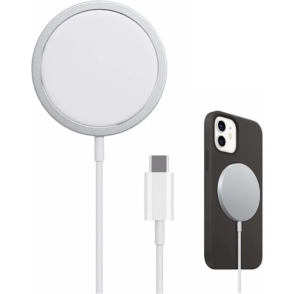 Magnetisk trådlös laddare, 15W snabb trådlös laddare kompatibel med iPhone 15/14/14 Plus/14 Pro/14 Pro Max/15/13/13 Mini/13 Pro/13 Pro Max/12/12Pro