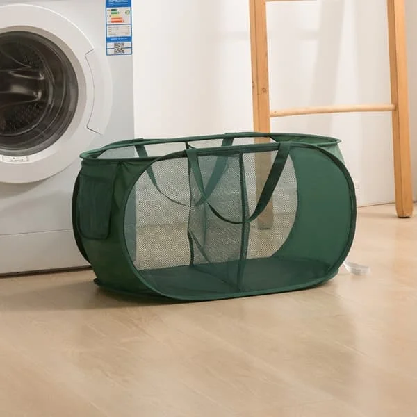 Foldable Laundry Basket Storage Dirty Clothes Hamper GREEN 2 2 Green