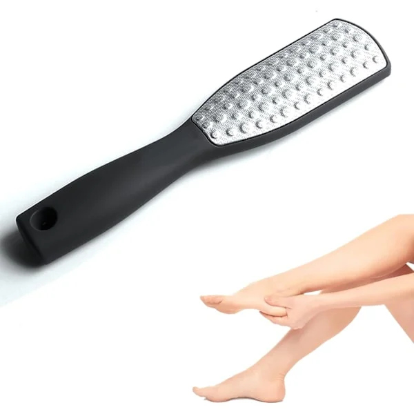 Fodfil til fjernelse af hård hud, 2 i 1 fodfil, fodfil til hård hud, fodfil i rustfrit stål til pedicure til død hud, hård hud osv.