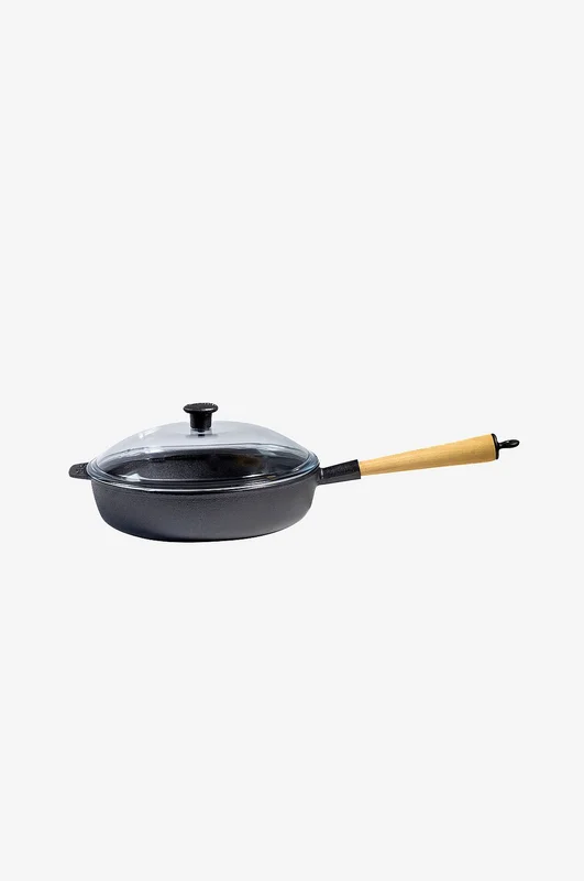 Carl Victor - Valurautainen haudutuspannu lasikannella, halkaisija 25 cm - Musta - Paistinpannut & grillpannut - - Homeroom