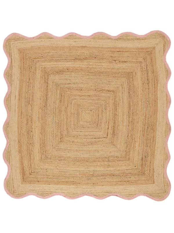 Sway Beige/Pink Square Rug Large