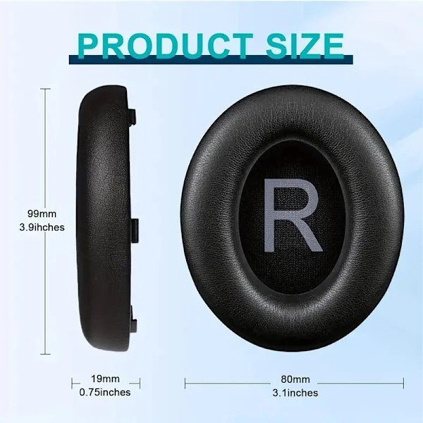 Korvaavat korvatyynyt Bose Noise Cancelling Headphones 700 (Nc700) -kuulokkeille - Pehmeää PU-nahkaa (musta)