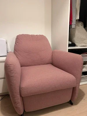 Rosa recliner fåtölj i tyg