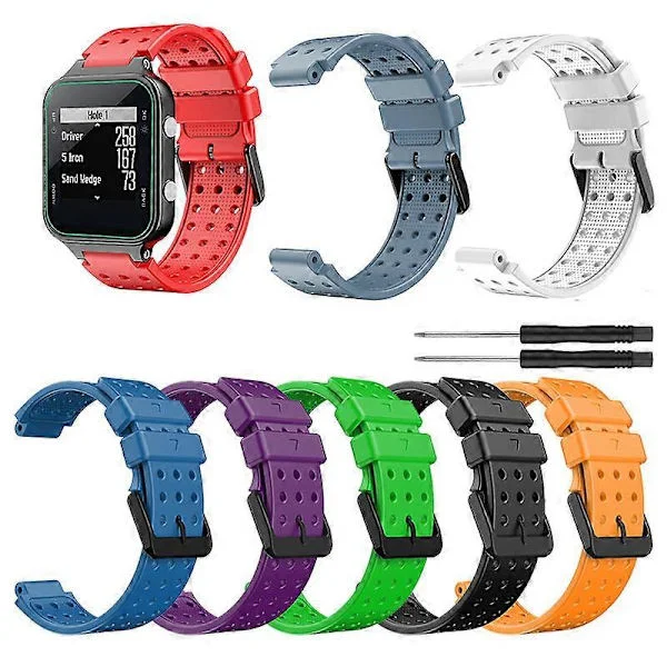 Armband för Garmin Approach S20 Monokromt klockarmband för Garmin Approach S20 Silikonersättningsarmband för Garmin