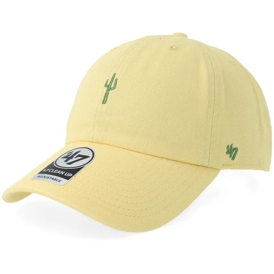 47 Brand - Gul unconstructed Caps - Base Runner Clean Up Cap-Butter Dad Cap @ Hatstore