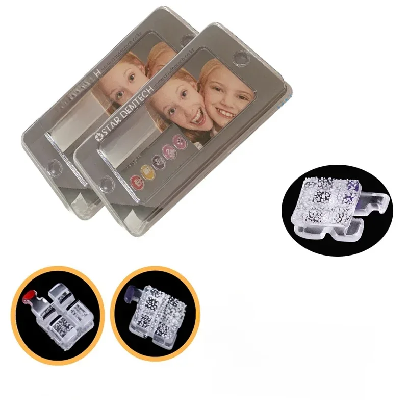 AliExpress - Support de saphir dentaire monocristallin, 20 pièces/boîte, bretelles orthodontiques en céramique de saphir Roth/MBT 0.022 3 et 345 