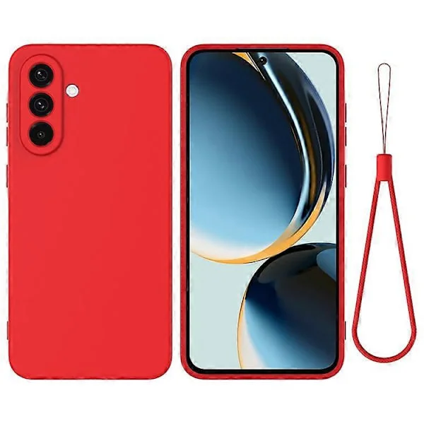 Kompatibel med Samsung Galaxy F56 5G / M56 5G Flytande Silikonskal Telefon Baksida med Handrem