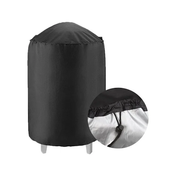 190T Grillskydd för Premium Kolgrill, Kolgrill, Tjock Vattentät Kettle Grillskydd, Färg- och UV-beständig Svart 27.5*27.5 Tum