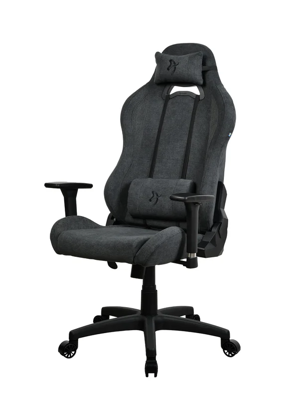 Arozzi Torretta SoftFabric v2 -Dark Grey - Ergonomisk gamingstol med mjuka stödkuddar