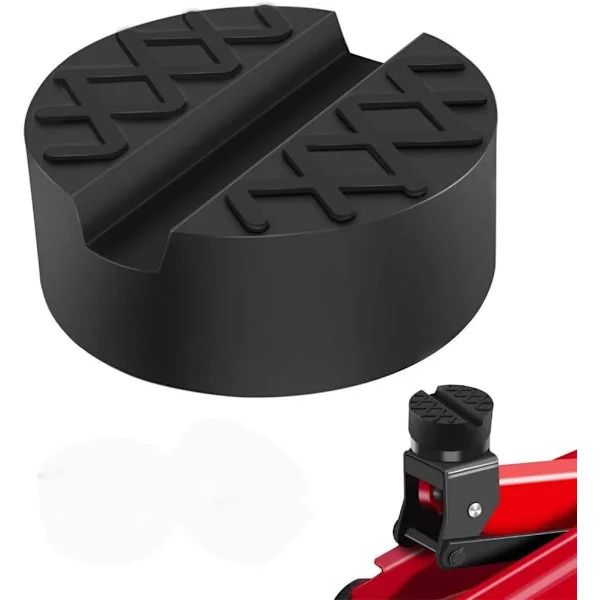 [KK] Jack Pad Universal Slotted Frame Rubber Jack Pad Block Car Motorcycle Trolley Jack Workshop Tool 65 X 33mm (1kpl, Musta)