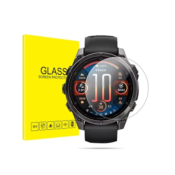 Skärmskydd i Härdat Glas för Garmin Fenix, 2-pack Garmin Fenix E 47mm