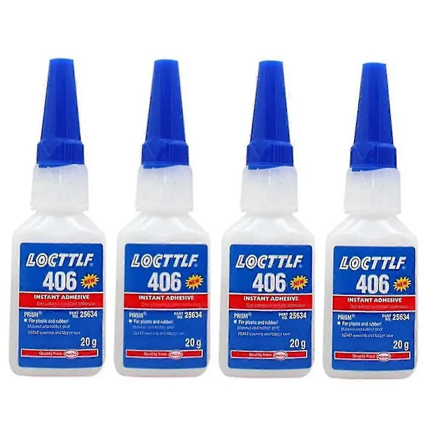 4-pack Loctite 406 snabblim superlim 20 grams tuber för plast, gummi och olika material Henkel