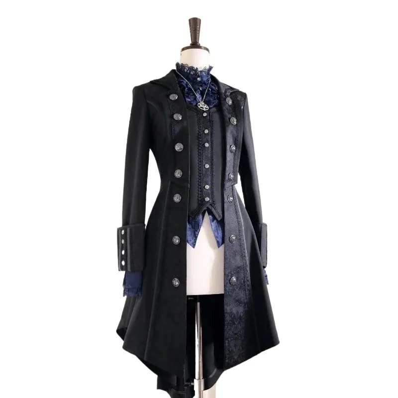AliExpress - Original Batwing Trenchcoat Langer Mantel Retro Schwarz Gothic Lolita Gay Style Jacken Lange Ärmel Knopfdesign Kleidung Trendig