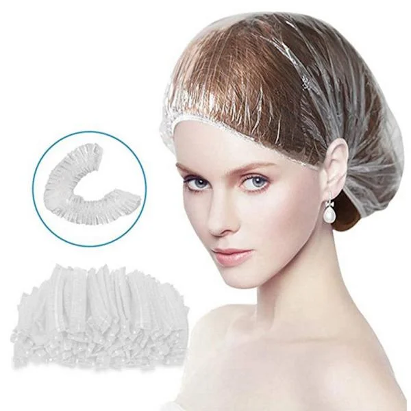 Disposable Shower Cap - 100 Pcs Thicker Women's Shower Caps Normal Size Gift Style 2[TT]