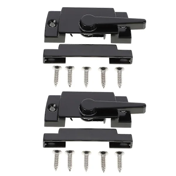 Window Hasp Sliding Window Locks Home Security Zinc Alloy 6.5X2.4CM 2 Sets
