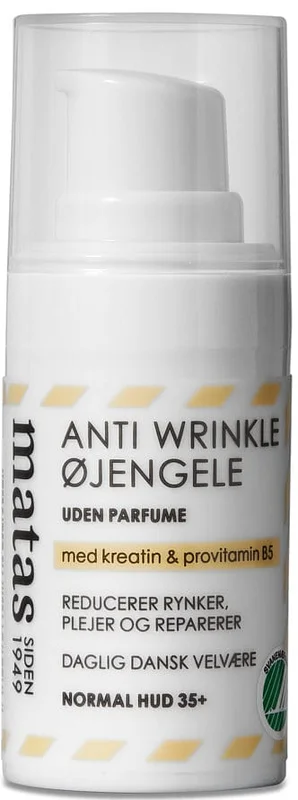 3 for 2 - Matas Striber Anti Wrinkle Øjengele til Normal Hud Uden Parfume 15 ml, Hudpleje, Ansigtspleje, Øjencreme