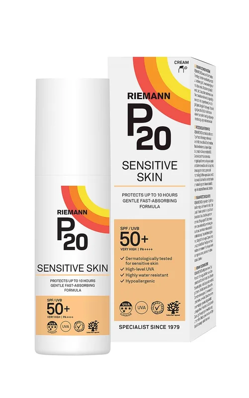 Spar 25% • Køb 2, P20 Riemann Solcreme Sensitive SPF 50+ 100 ml, Hudpleje, Solcreme, Solcreme Til Ansigtet