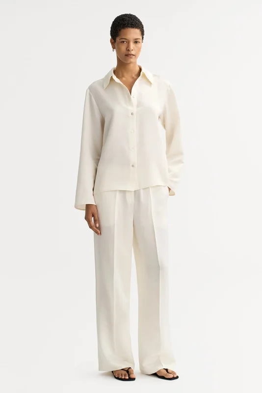 Soft Goat - Silk shirt - Silk sweater women - M - Ivory
