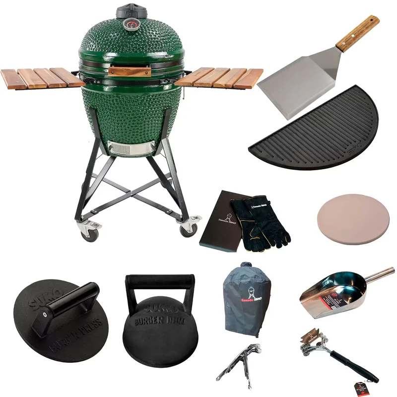 Kamado Sumo Midi Vihreä smash-paketilla