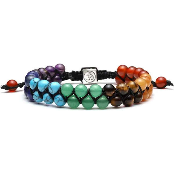 Perle Chakra Armbånd 7 Chakra Krystaller Armbånd Yoga Stenperler Armbånd