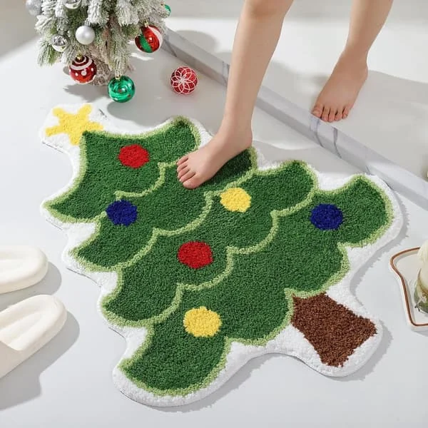 Rug - 40*60 cm - Doormat - Christmas Bathroom Mat - Christmas Floor Mat - Christmas Tree Bathroom Mat