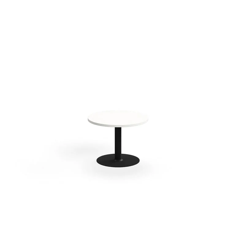 Beistelltisch VERTICUS, Ø700x500 mm, Weiß/Schwarz