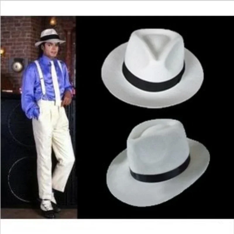 AliExpress - Chapeau classique en feutre 100% laine pour homme, chapeau MJ de père Fedora, Michael Jackson, maître du crime