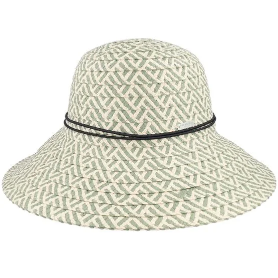 Seeberger - Beige straw Hat - Floppy hat Olive/Natural Straw Hat @ Hatstore