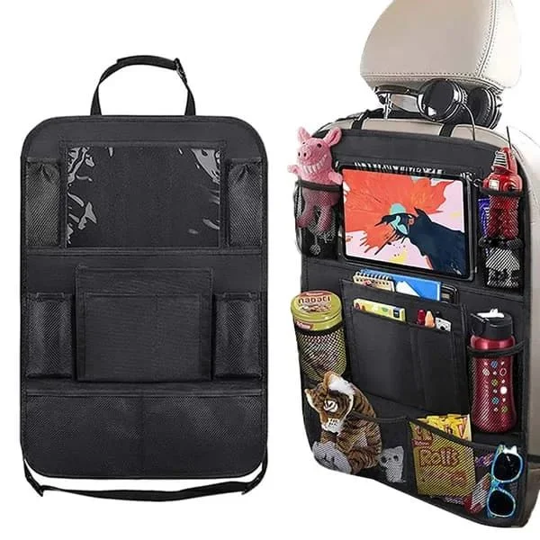 Backrest Protector Car - Storage Bag with Tablet Holder